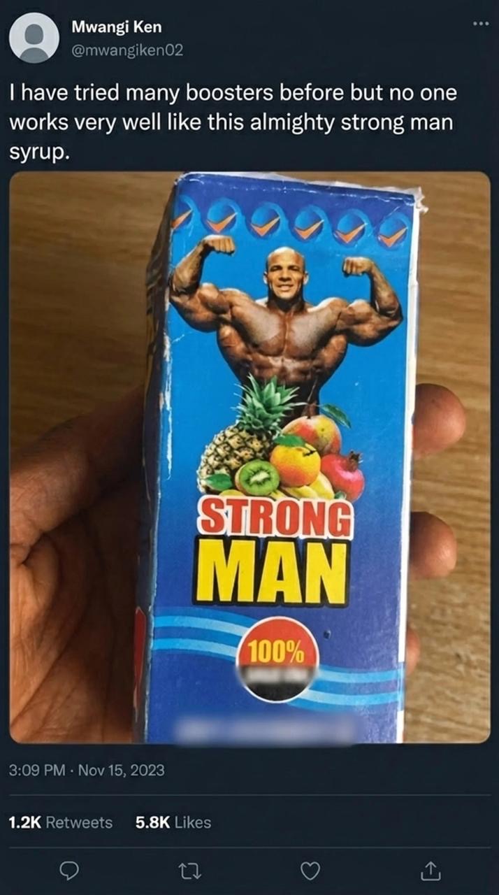 Strongman Syrup Bottle